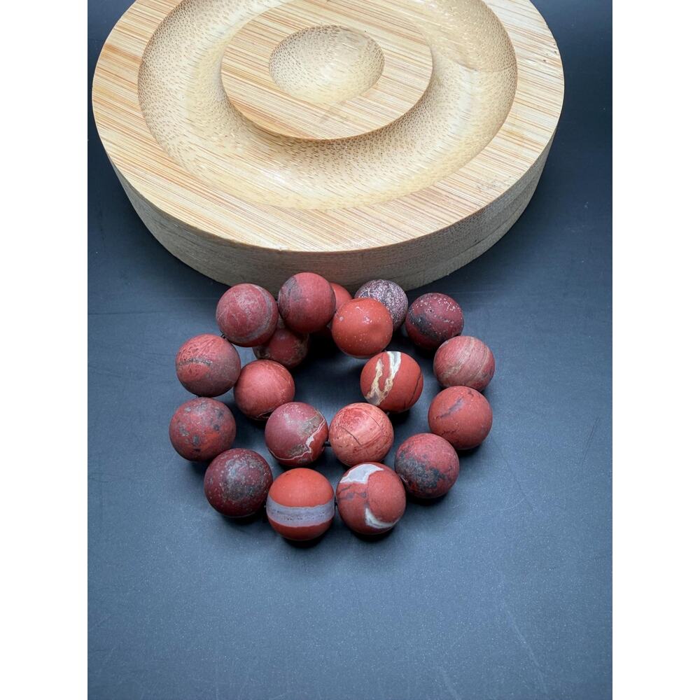 Matte Red Jasper 10mm Bracelet